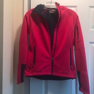 Pink Hooded Zip-Up Sweatshirt